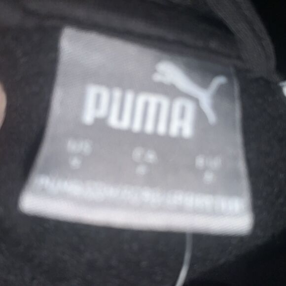 Puma Misses Small Hoodie Black Pockets In Front Zip Up Logo On Front Active Wear - Picture 3 of 5